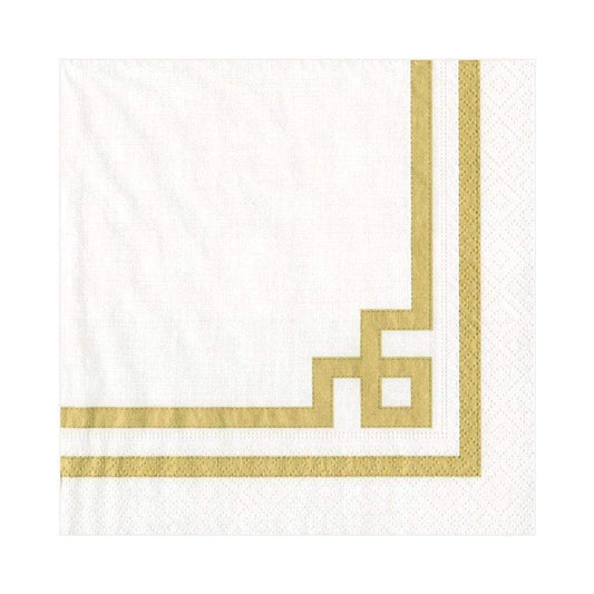 SERVILLETAS DORADO-BLANCO
