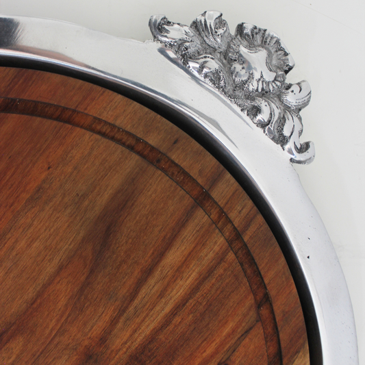 TABLA OVALADA MADERA CARNES BASE EN PALTRE