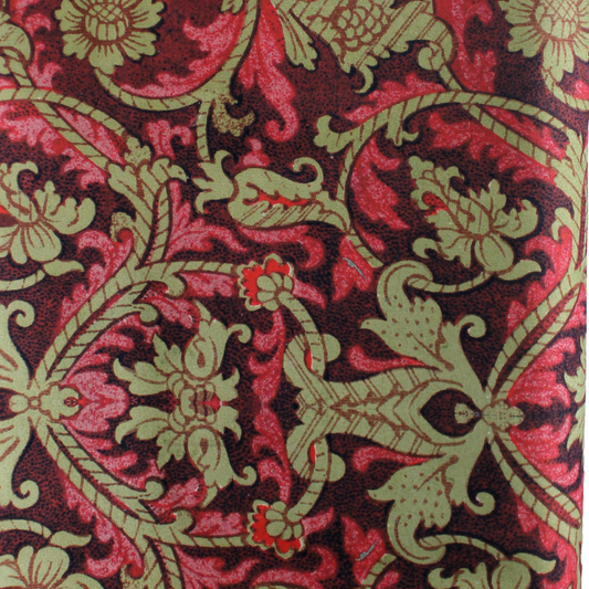 MANTEL FLORES ROJO / OCRE