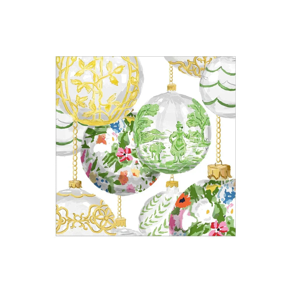 SERVILLETAS PAPEL COCTEL BOLA NAVIDAD