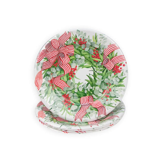 PLATO PRINCIPAL CARTON SET x8 CORONA NAVIDAD