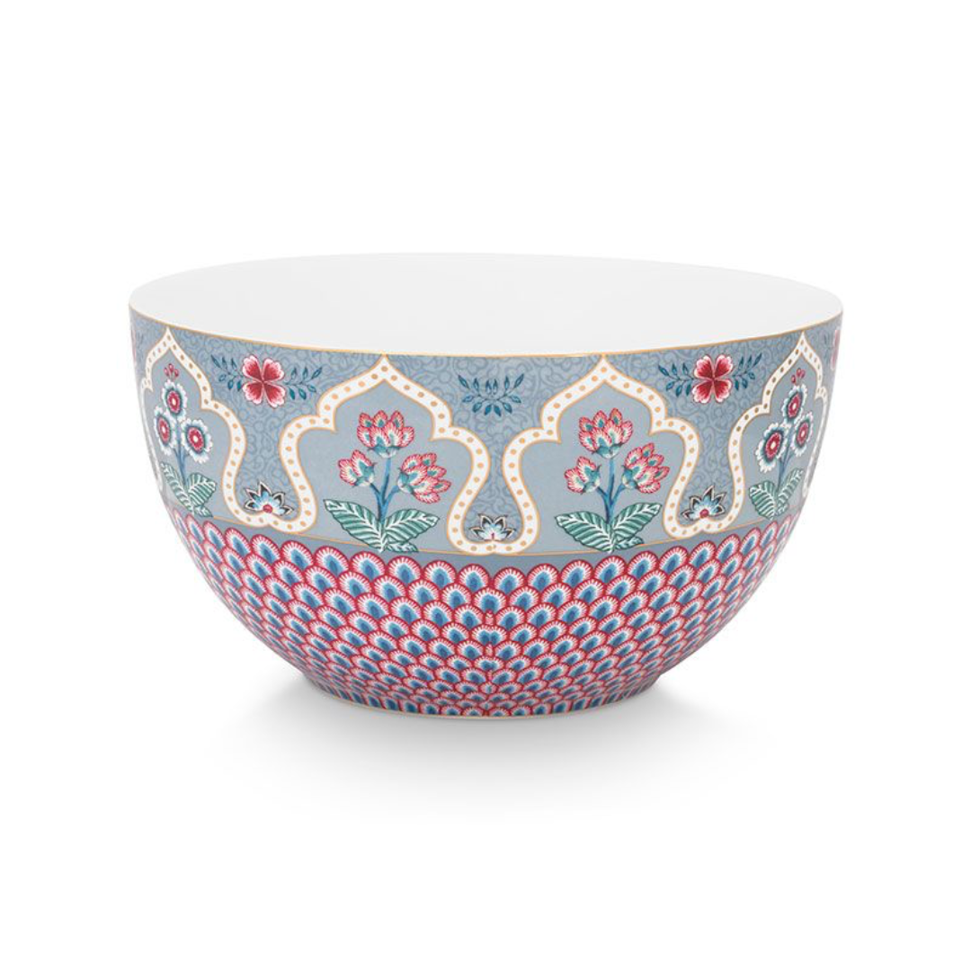 BOWL FESTIVAL FLORES AZUL 18CM