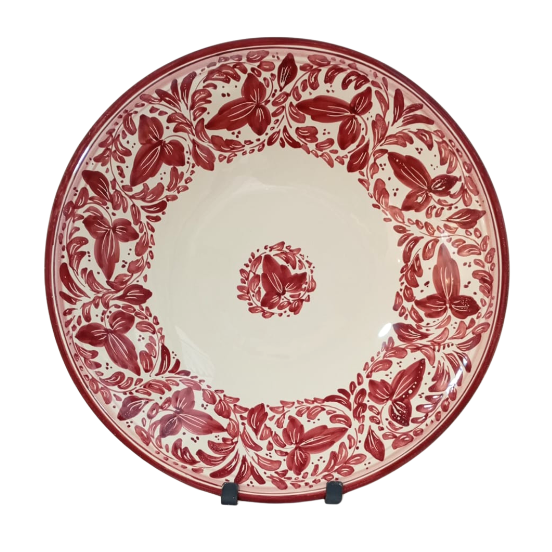 PLATO GRANDE MURAL HOJA ROJA