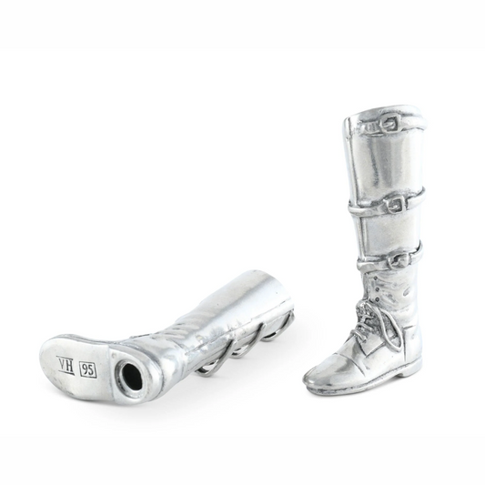 Juego de salero y pimentero botas de montar