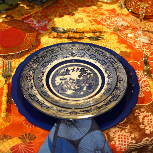 PLATO HONDO PORCELANA BLUE WILLOW