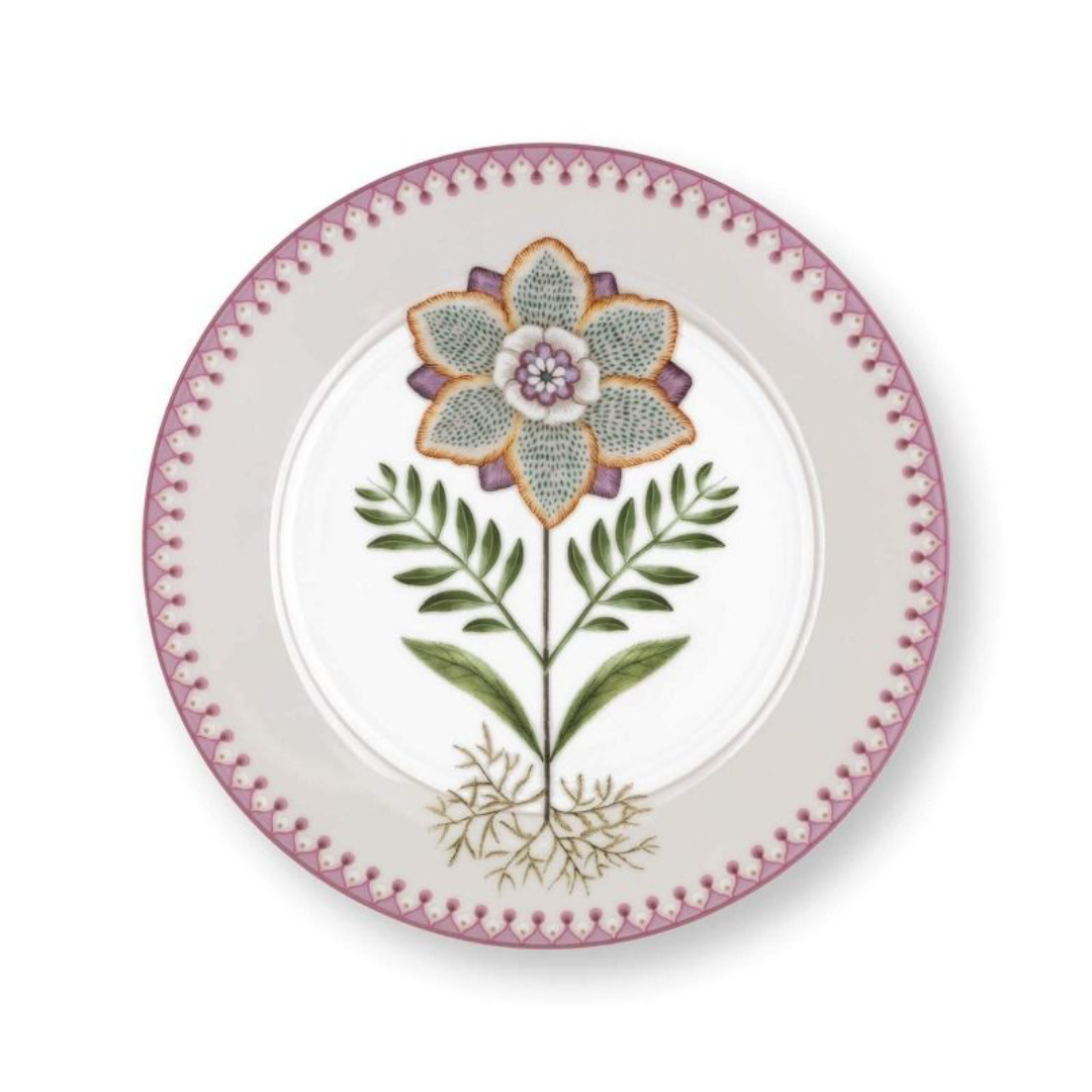PLATO POSTRE LILY & LOTUS OFF BLANCO