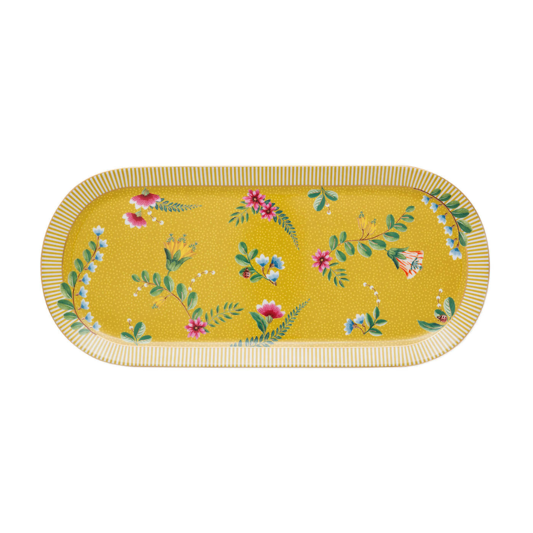 BANDEJA PARA TORTA LA MAJORELLE AMARILLO 33.3X15.5CM