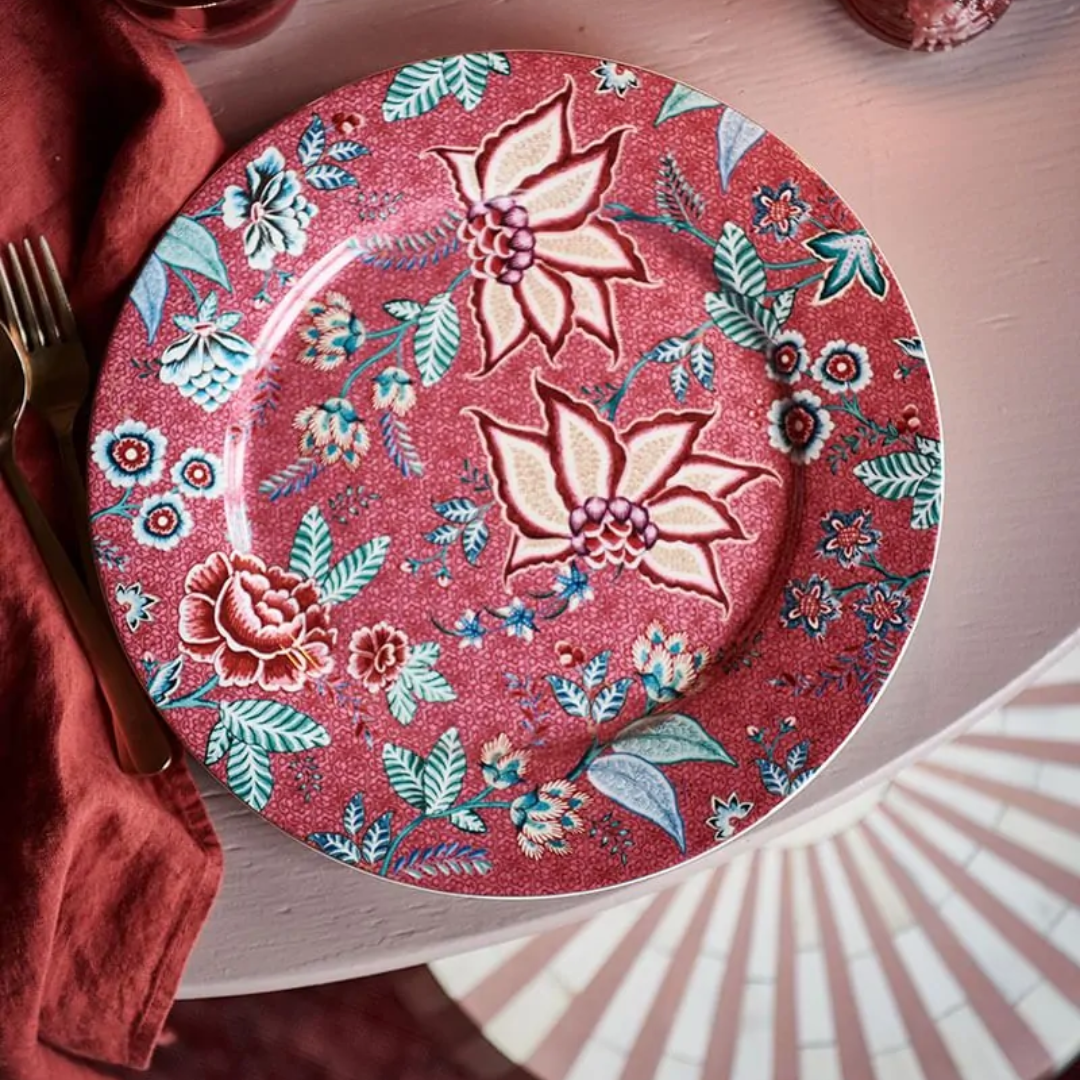 PLATO SITIO FLOWER FESTIVAL ROSA OSCURO