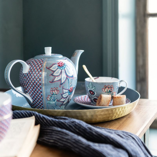 TETERA GRANDE FLOWER FESTIVAL AZUL CLARO