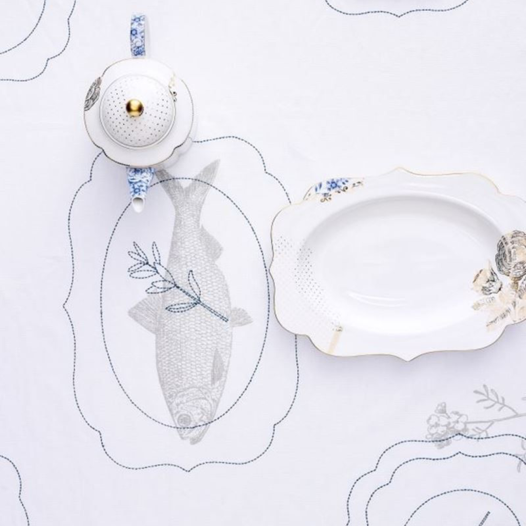 BANDEJA OVALADA ROYAL BLANCA 40 X 28.5 CM
