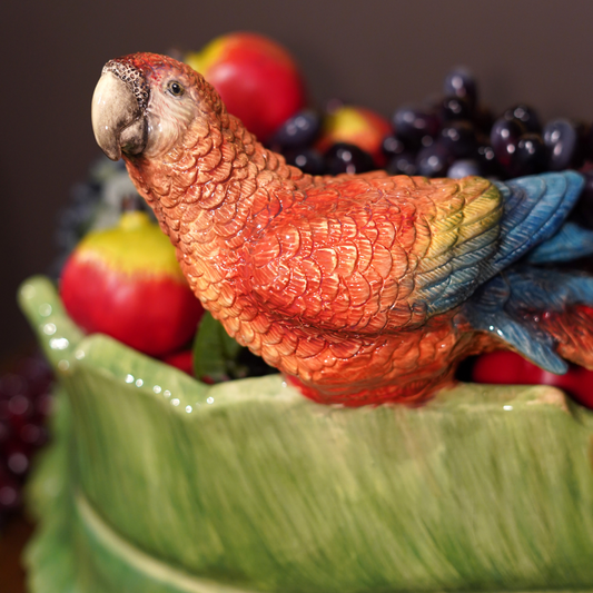 JARDINERA EXTRA GRANDE HOJA DE BANANO CON ARARA