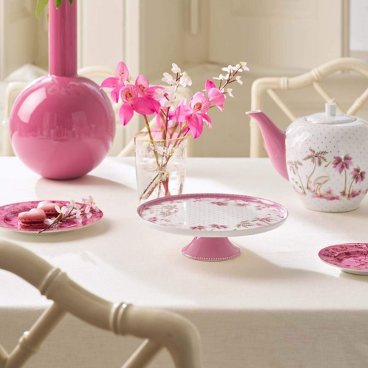 MINI BANDEJA TORTA JOLIE PUNTOS ORO ROSA