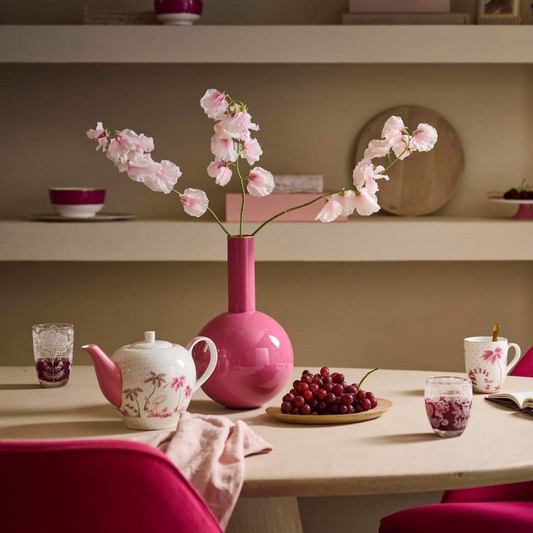 JARRÓN METÁLICO MEDIANO ROSADO