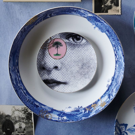 PLATO HONDO BORDE AZUL HERITAGE