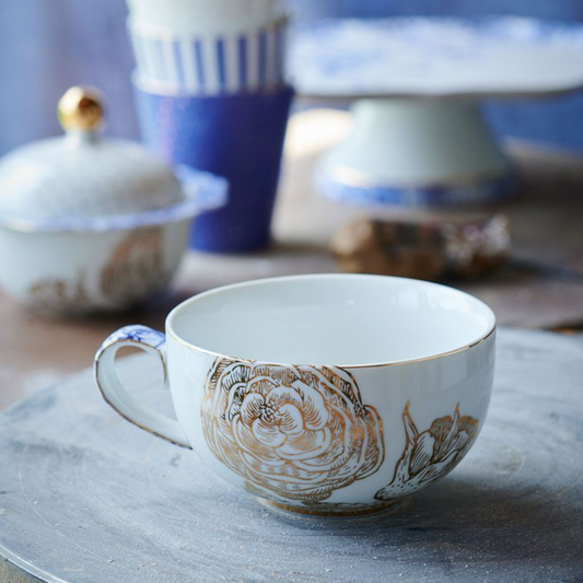 TAZA Y PLATO ROYAL BLANCO