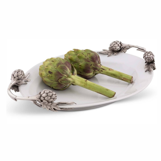 BANDEJA PORCELANA CON ASAS DE ALCACHOFAS