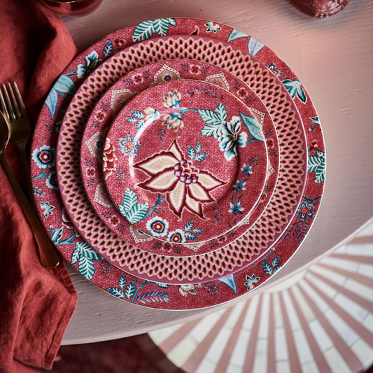 PLATO PARA PAN FLOWER FESTIVAL ROSA OSCURO