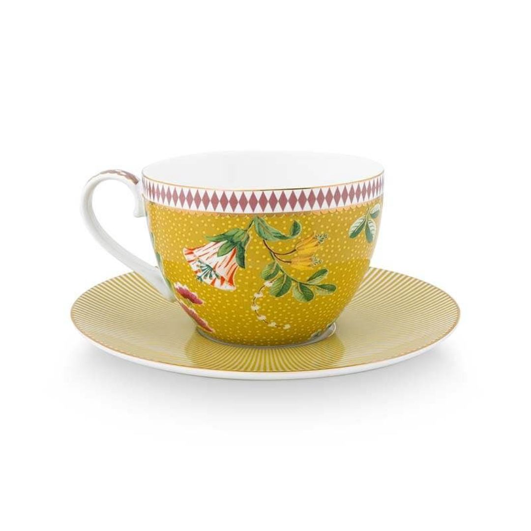TAZA Y PLATO AMARILLO LA MAJORELLE