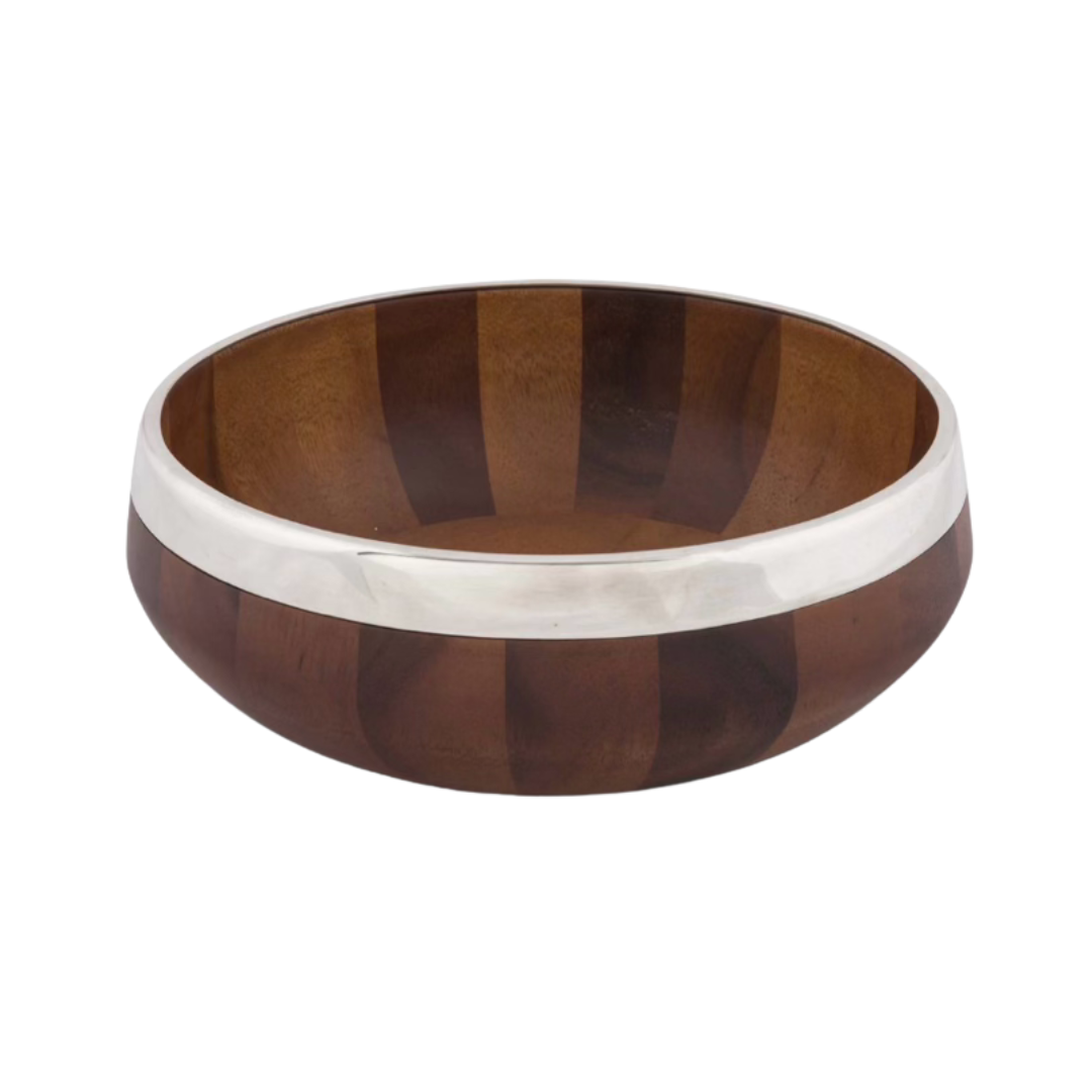BOWL MADERA CON PELTRE