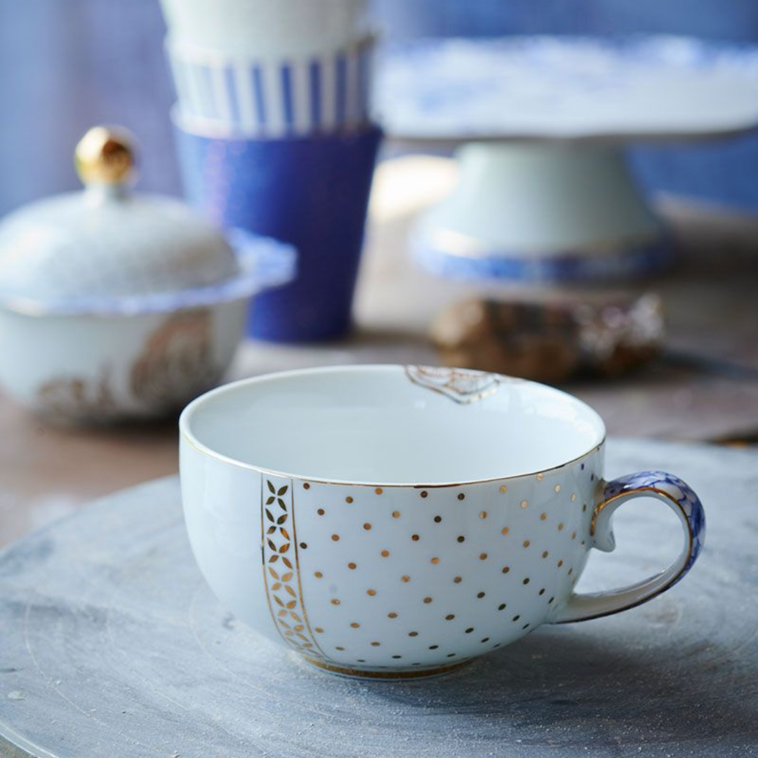 TAZA Y PLATO ROYAL BLANCO