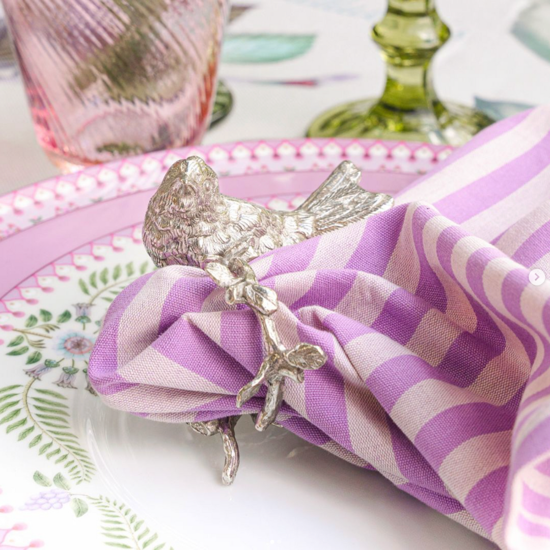 SERVILLETERO PÁJARO EN PELTRE