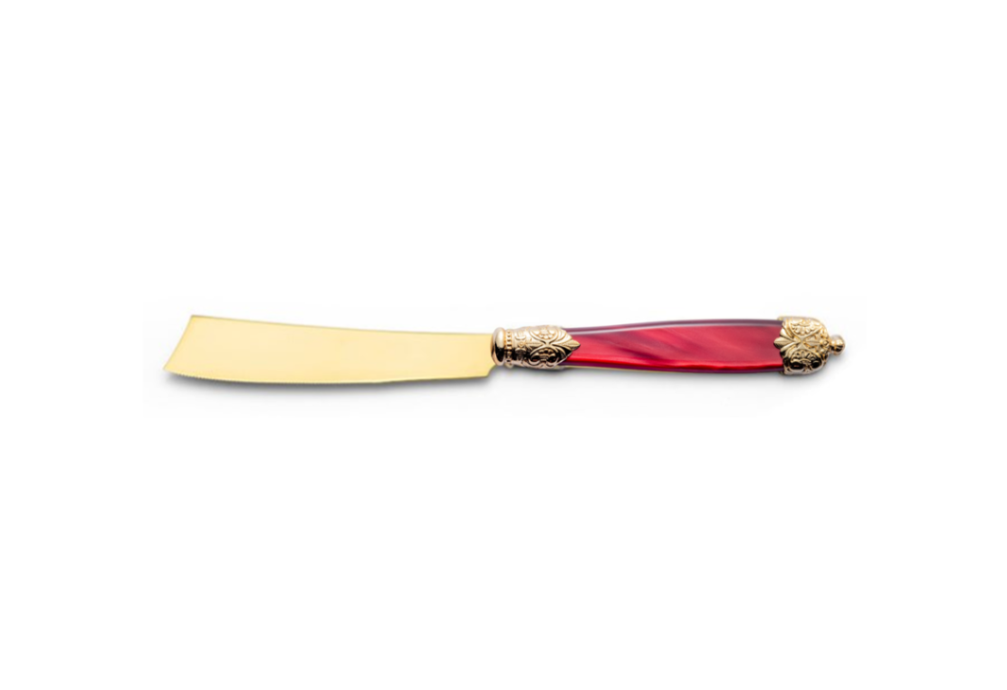 CUCHILLO PARA TORTA MIRAGE TIN GOLD BORDEAUX