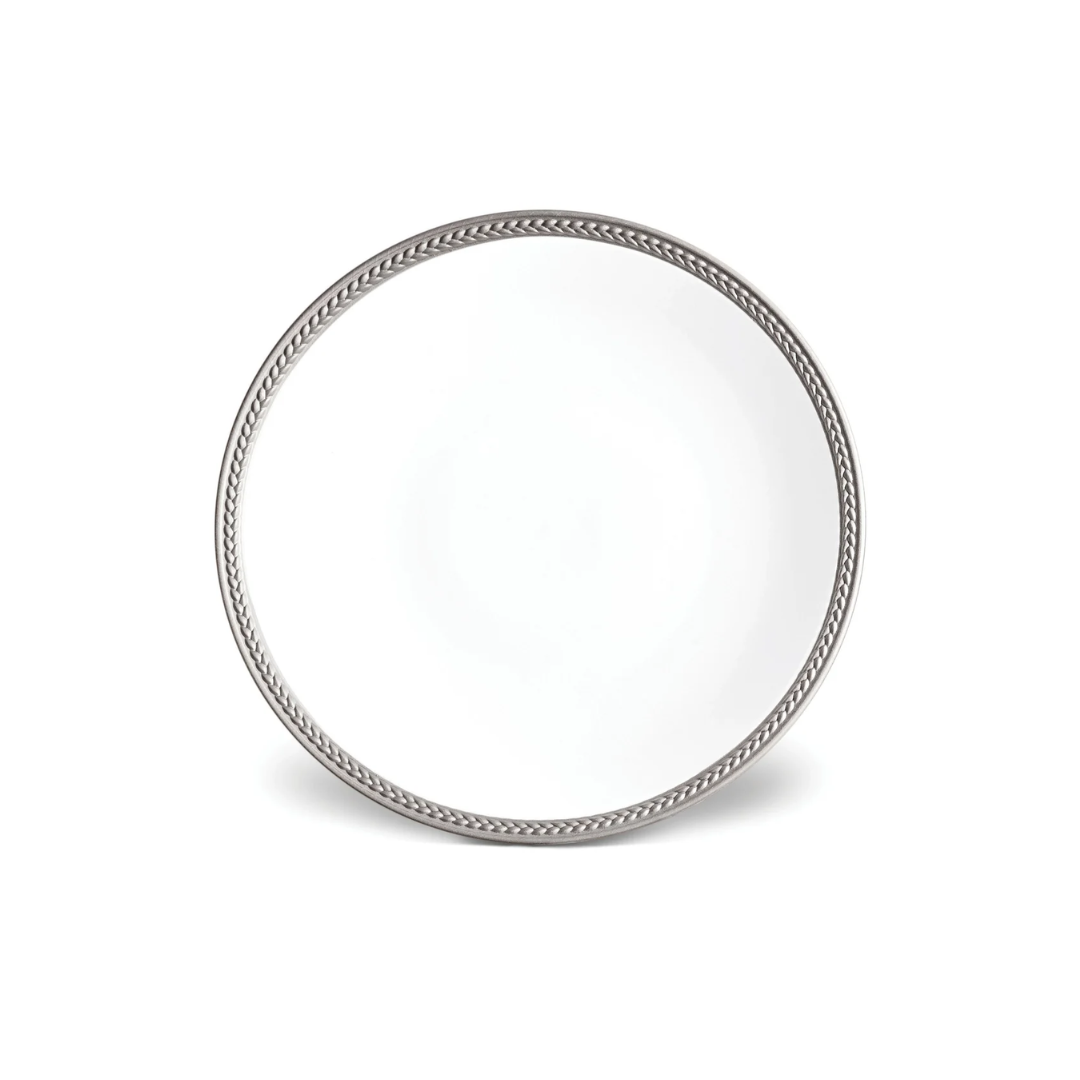 PLATO POSTRE PLATINO SOIE TRESSEE