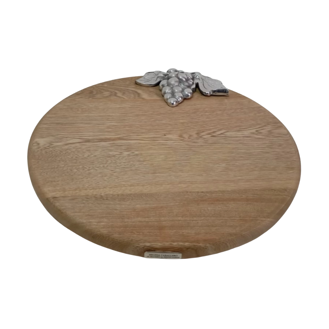 TABLA MADERA UVAS 35CM