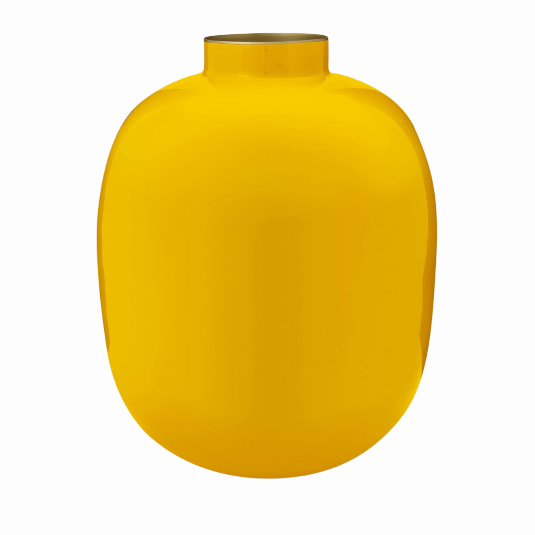 JARRON METALICO AMARILLO