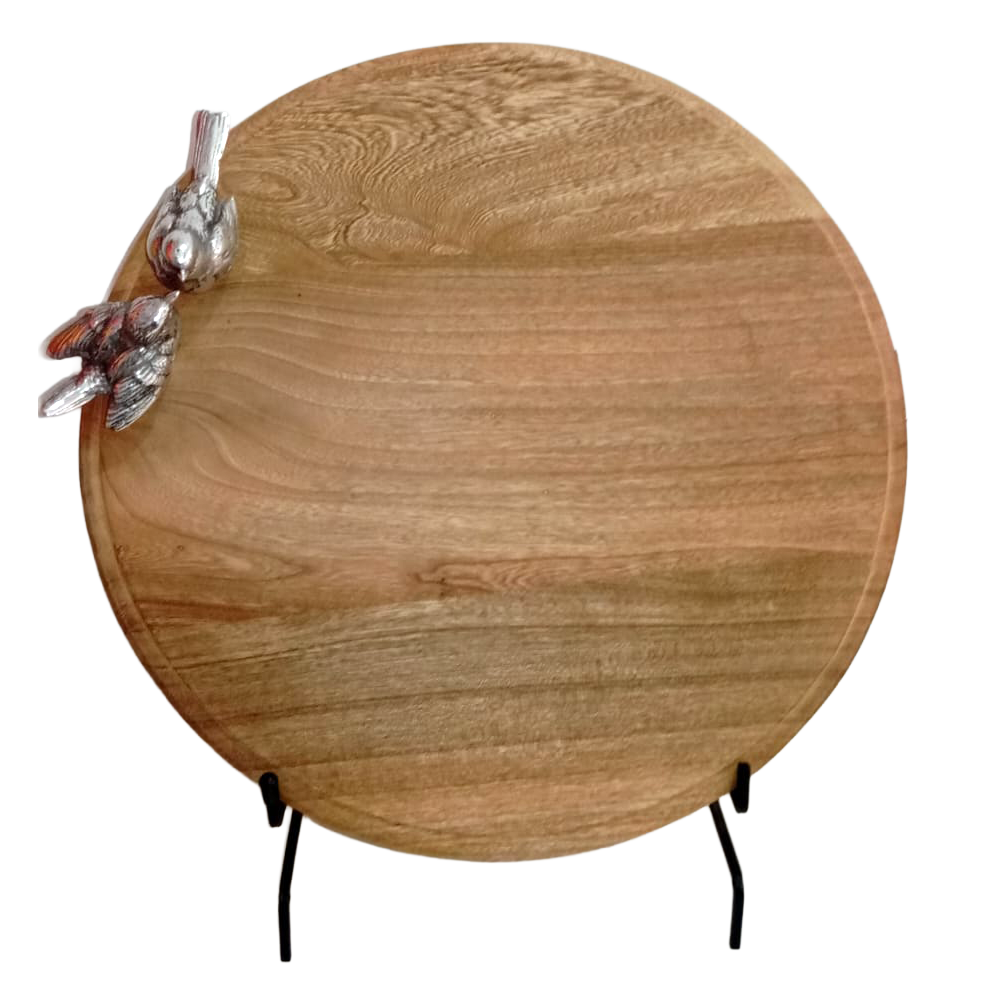 TABLA MADERA REDONDA PAJARO 40 cm