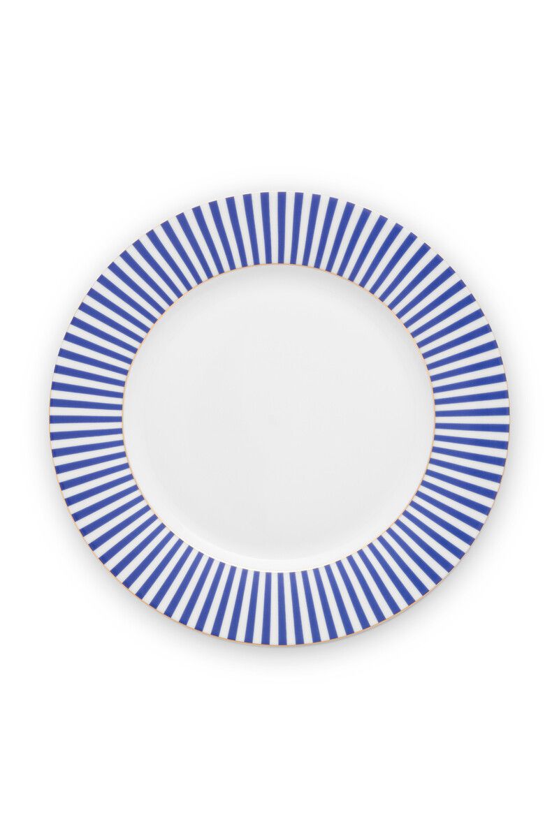 PLATO PRINCIPAL STRIPES AZUL RAYAS