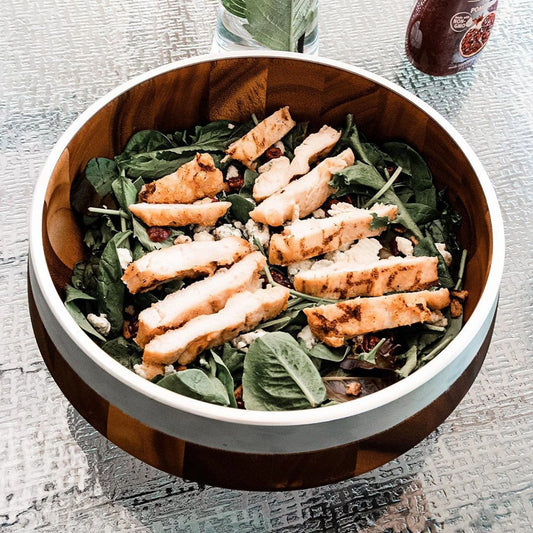 BOWL MADERA CON PELTRE