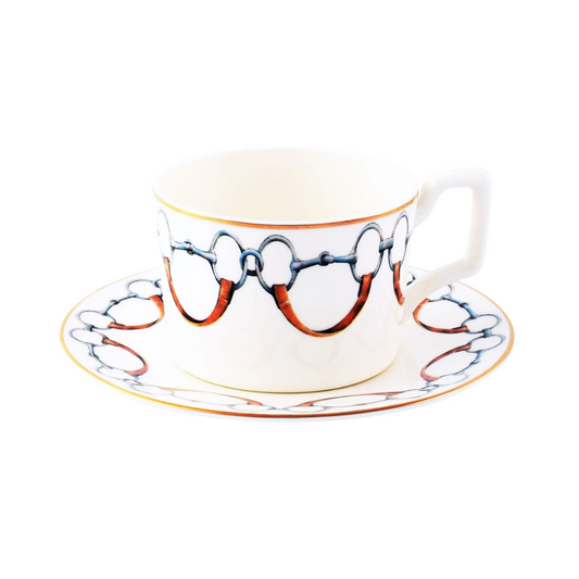 SET TAZA Y PLATO ECUESTRE X 2