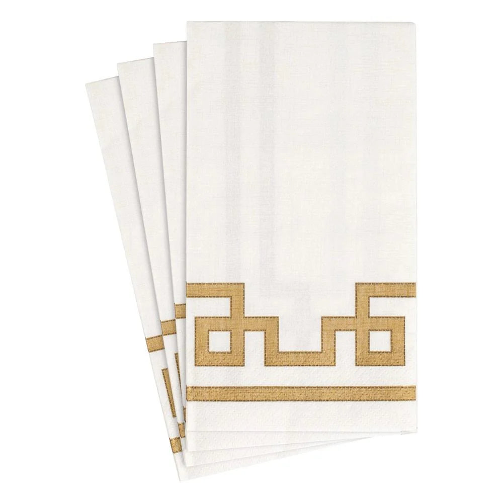 SERVILLETAS PAPEL TOALLA DORADO-BLANCO