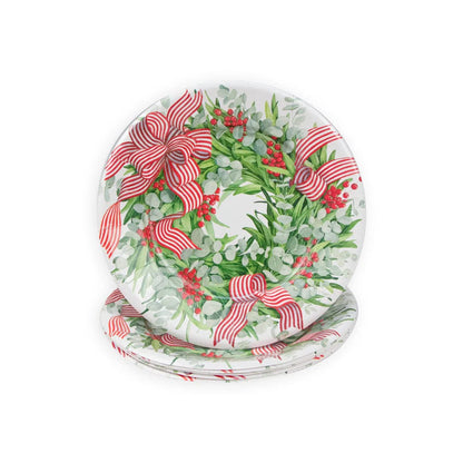 PLATO PRINCIPAL CARTON SET x8 CORONA NAVIDAD