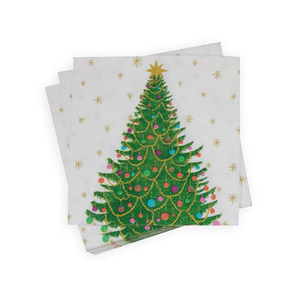 SERVILLETAS PAPEL COCTEL ARBOL DE NAVIDAD