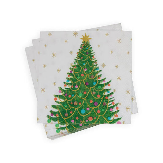 SERVILLETAS PAPEL COCTEL ARBOL DE NAVIDAD