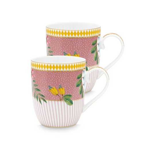 JUEGO DE DOS MUGS PEQUEÑOS ROSADO LA MAJORELLE