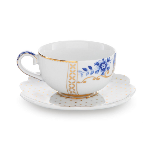 TAZA ESPRESSO Y PLATO ROYAL BLANCO
