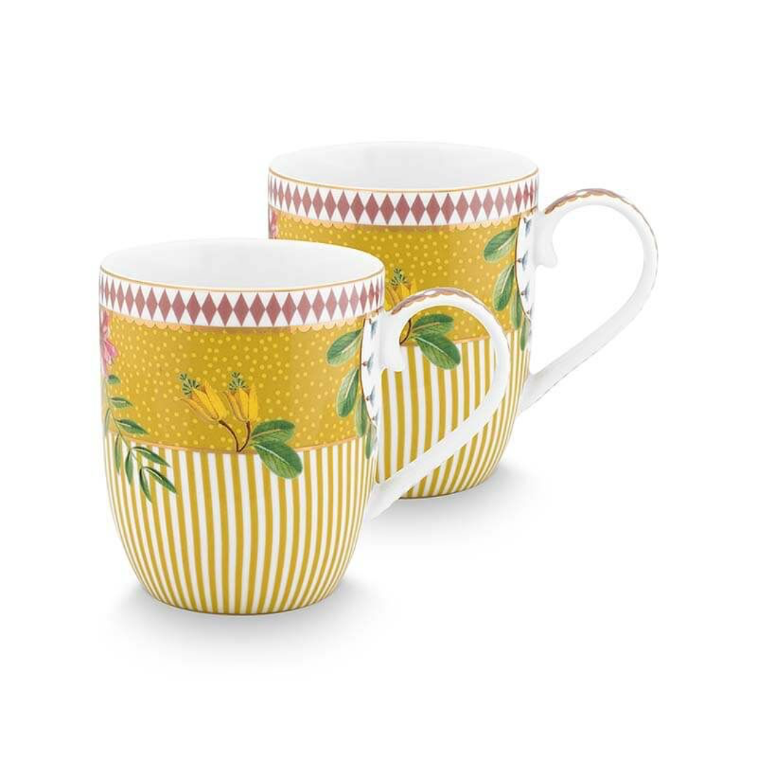 JUEGO DE DOS MUGS PEQUEÑOS AMARILLO LA MAJORELLE