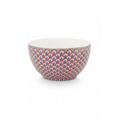 BOWL FESTIVAL FLORES ROJO / AZUL 9CM