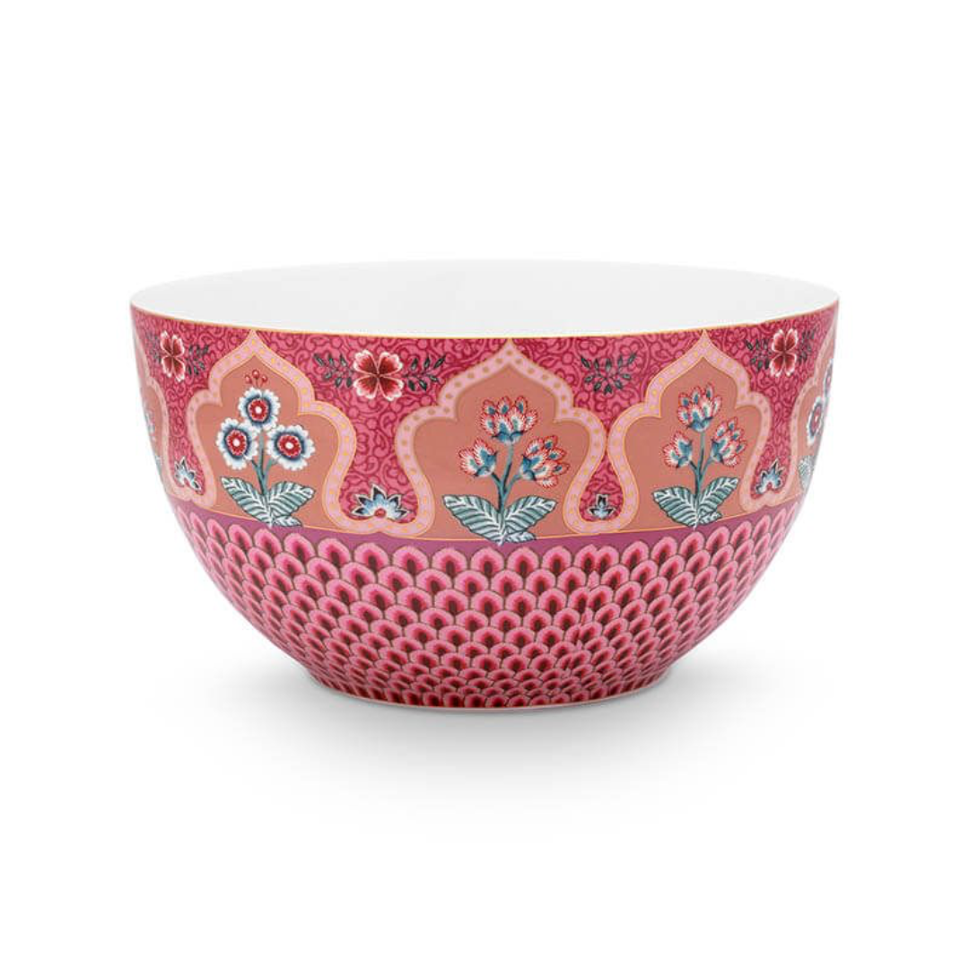 BOWL FESTIVAL FLORES ROSADO 18CM