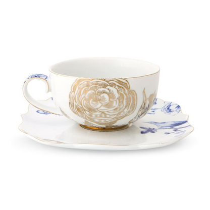 TAZA Y PLATO ROYAL BLANCO