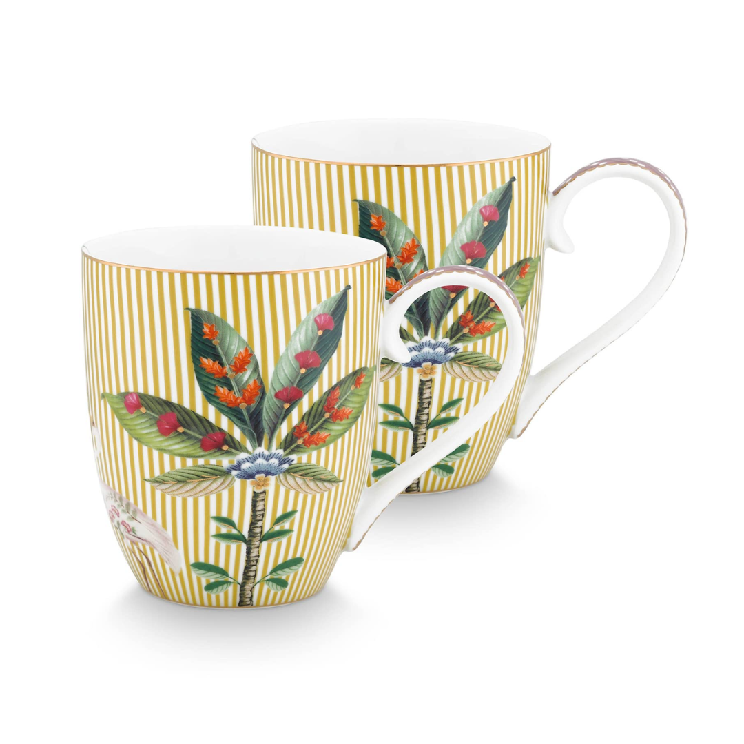 JUEGO DE 2 MUGS GRANDES XL AMARILLO LA MAJORELLE