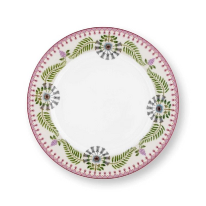 PLATO POSTRE LILY & LOTUS OFF BLANCO 23CM