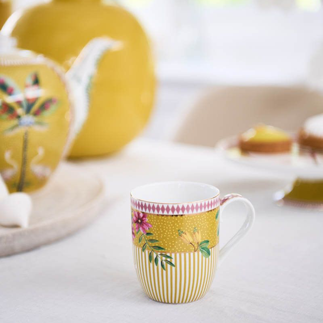 JUEGO DE DOS MUGS PEQUEÑOS AMARILLO LA MAJORELLE