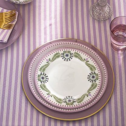 PLATO POSTRE LILY & LOTUS OFF BLANCO 23CM