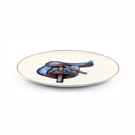PLATO POSTRE SILLA DE MONTAR ECUESTRE