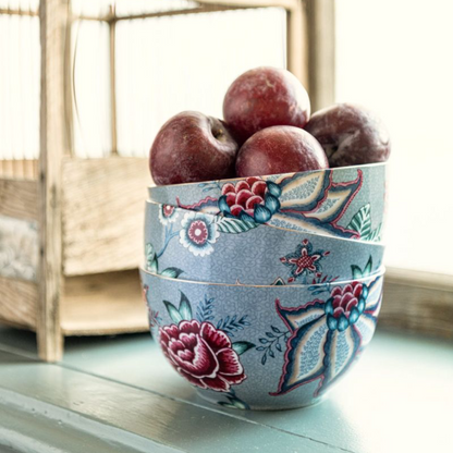 BOWL FLORES FESTIVAL LIGHT AZUL 15CM