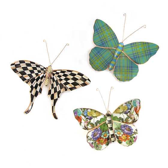 Decoracion de pared trio de mariposas - estanque